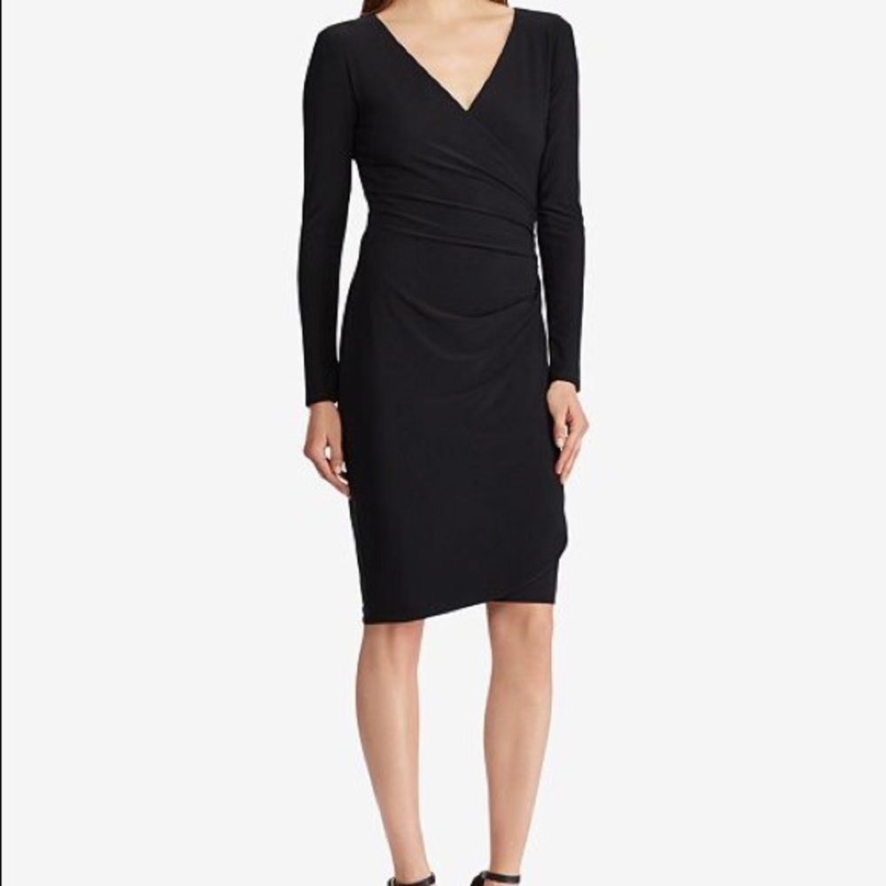 NWT LAUREN by RALPH LAUREN Essentials Black Dress